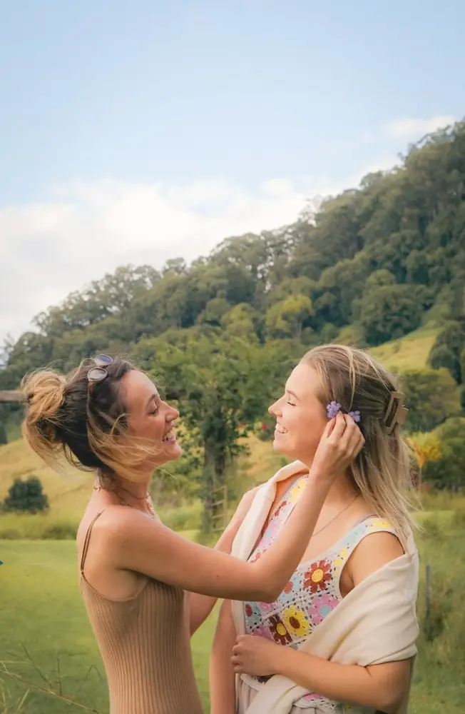 Women sharing a quiet creative practice at an Elementa retreat