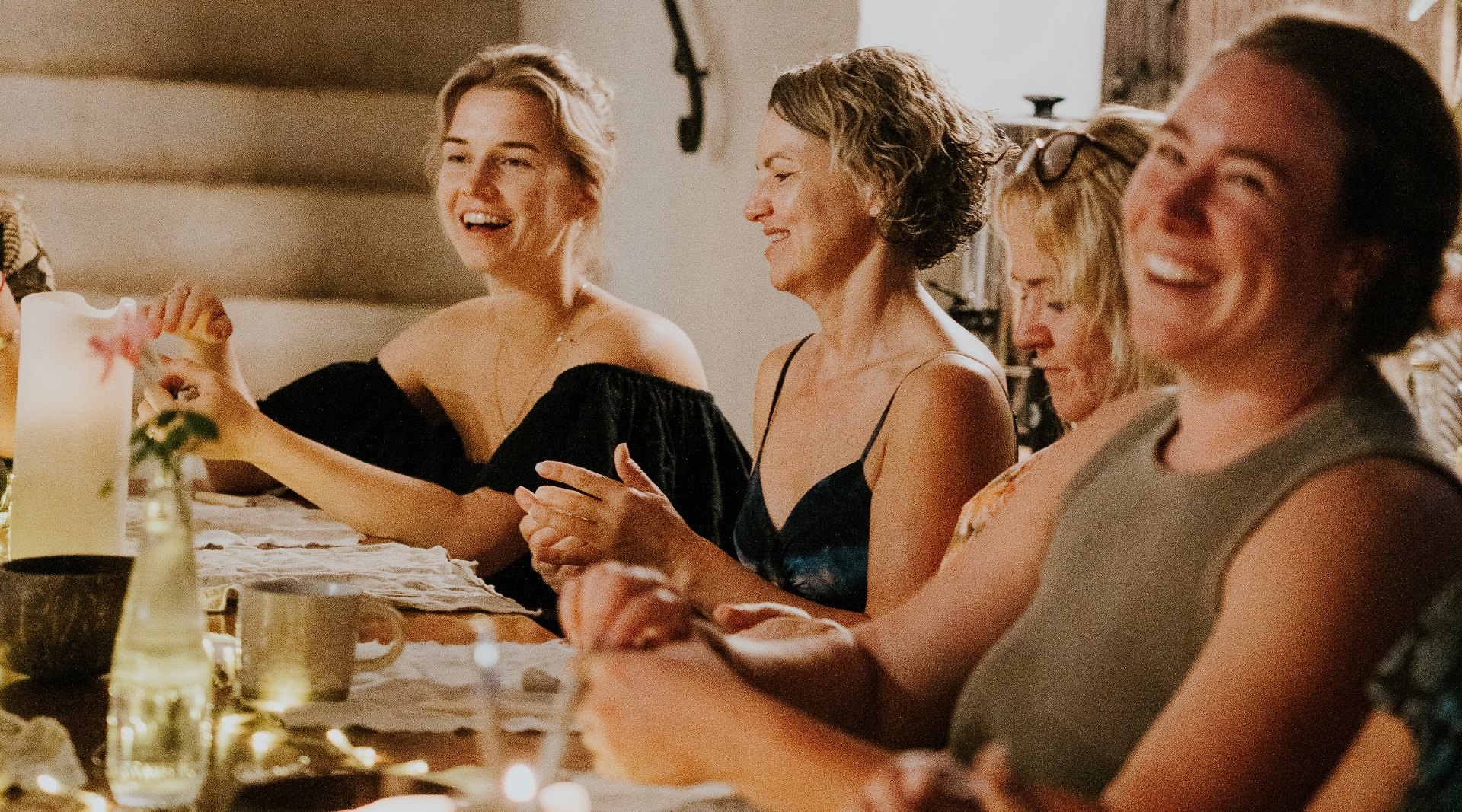 Shared meals at the BlueGreen Sanctuary retreat